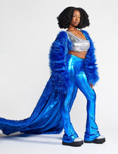 Load image into Gallery viewer, Royal Blue Oversized Fur Coat
