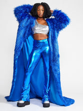 Load image into Gallery viewer, Royal Blue Oversized Fur Coat
