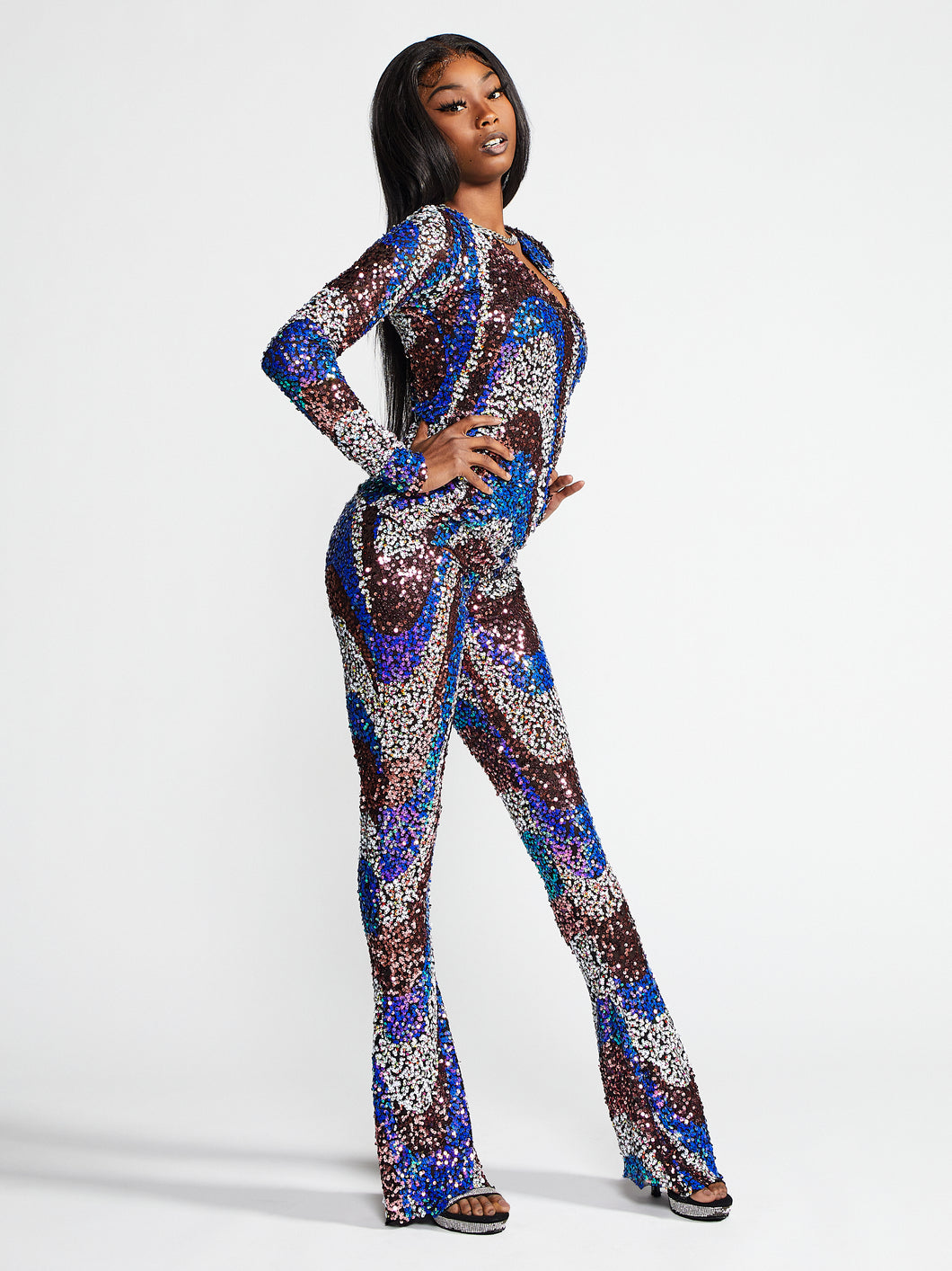 Abstract Sequin 2 piece set